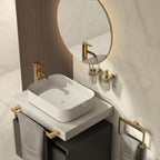 Portasapone a muro in Ottone e Cromall di Gedy serie Pirenei - Oro