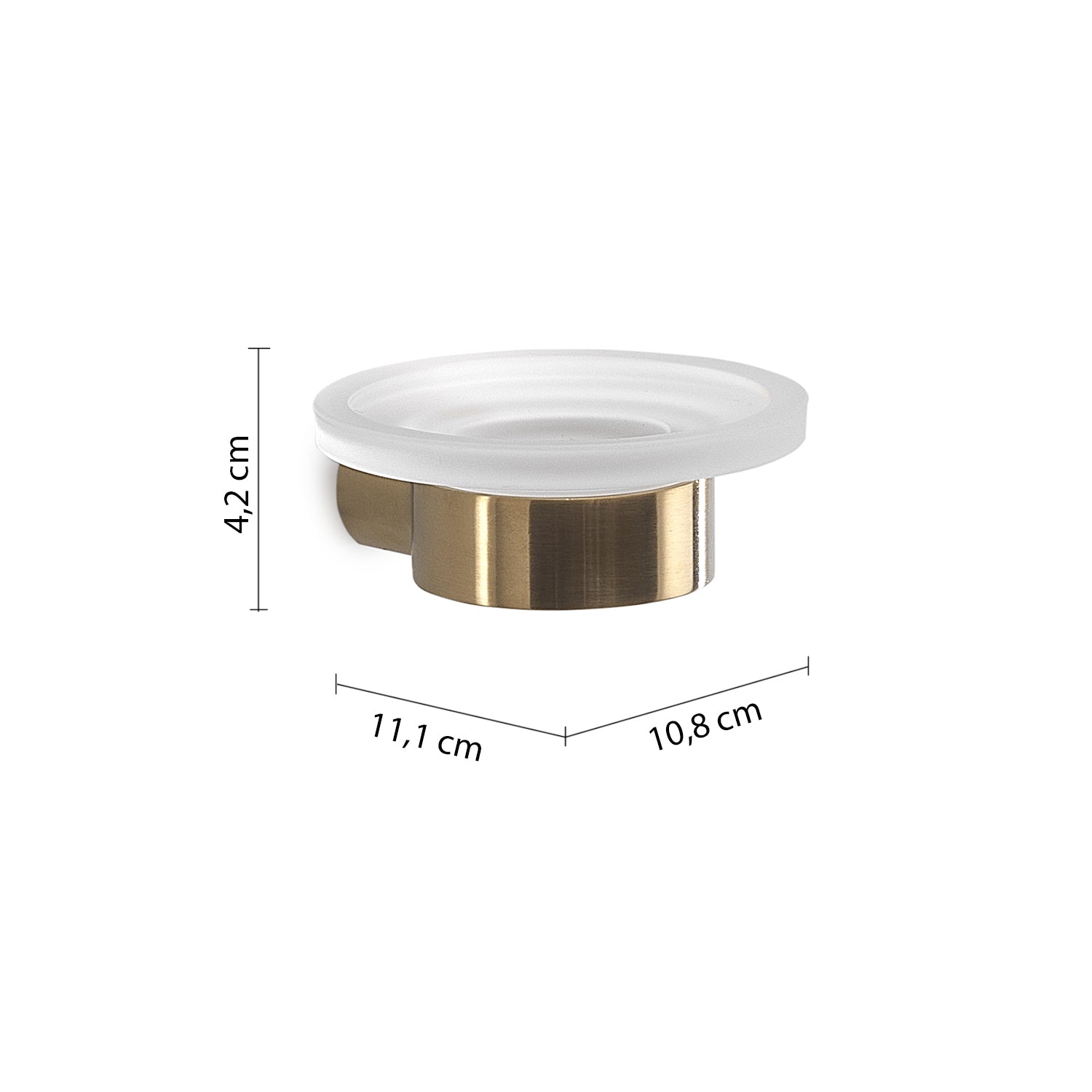 Portasapone a muro in Ottone e Cromall di Gedy serie Pirenei - Oro Matt