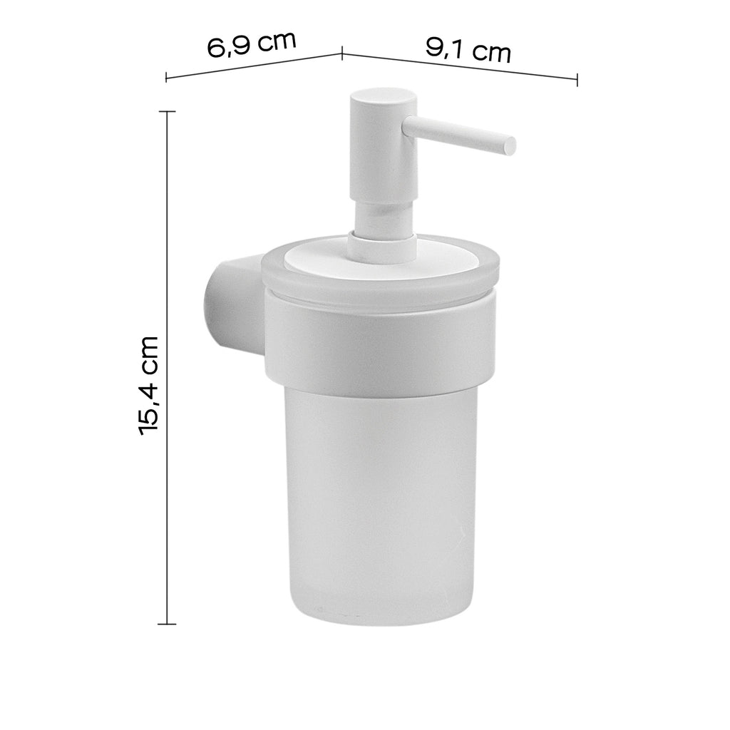 Dosasapone a muro con erogatore di Gedy serie Pirenei - Bianco Matt
