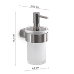 Dosasapone a muro con erogatore di Gedy serie Pirenei - Spazzolato