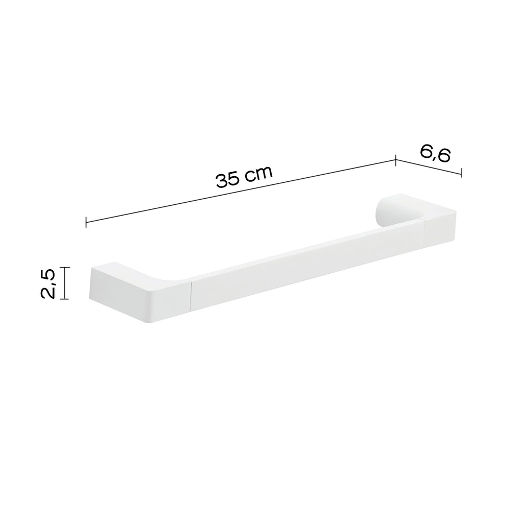 Porta asciugamani a muro Gedy serie Pirenei 35 cm - Bianco Matt