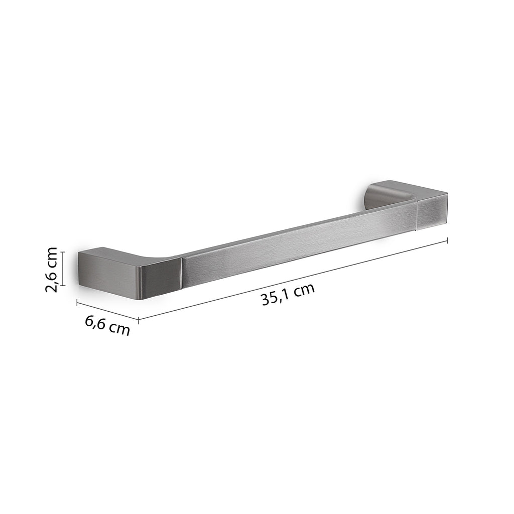Porta asciugamani a muro Gedy serie Pirenei 35 cm - Spazzolato