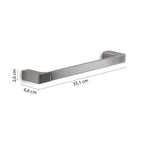 Porta asciugamani a muro Gedy serie Pirenei 35 cm - Spazzolato