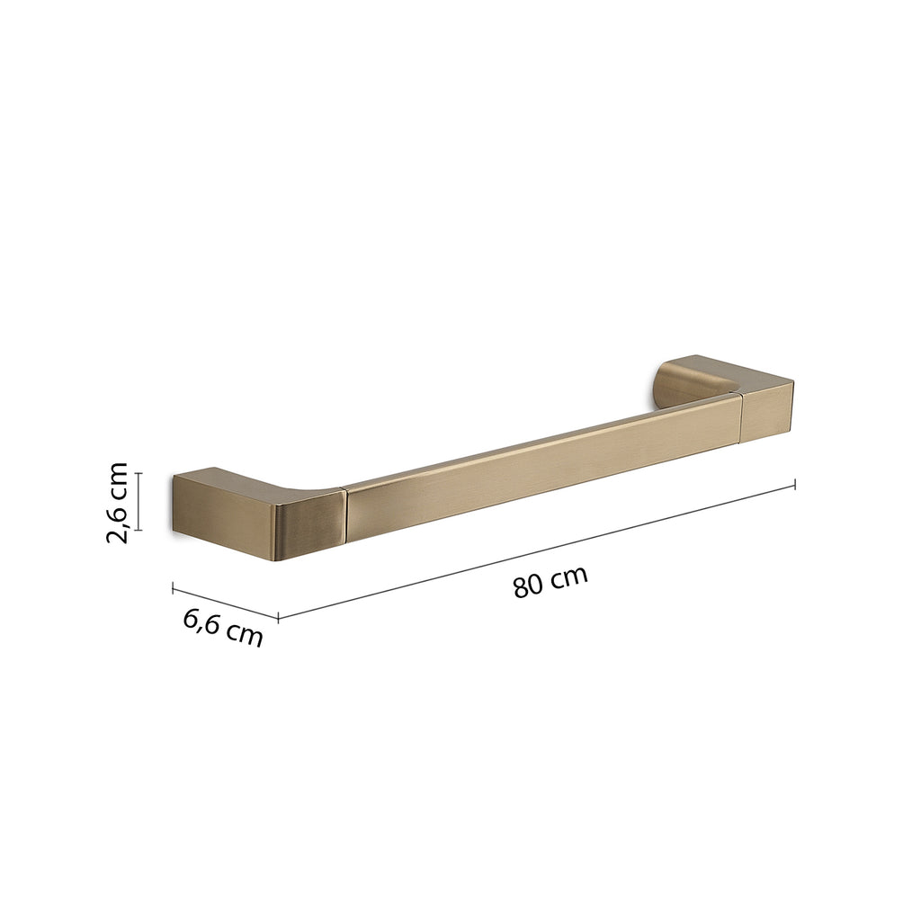 Porta asciugamani a muro Gedy serie Pirenei 35 cm - Oro Matt