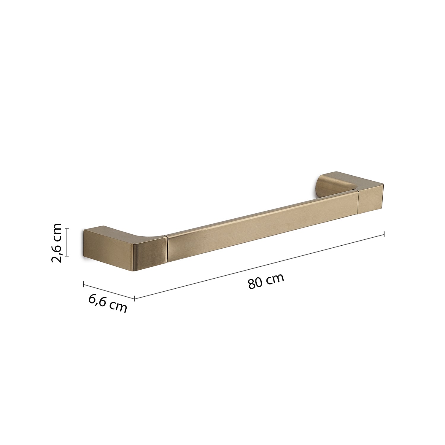 Porta asciugamani a muro Gedy serie Pirenei 35 cm - Oro Matt