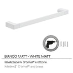 Portasalviette a muro di Gedy serie Pirenei 45 cm - Bianco Matt