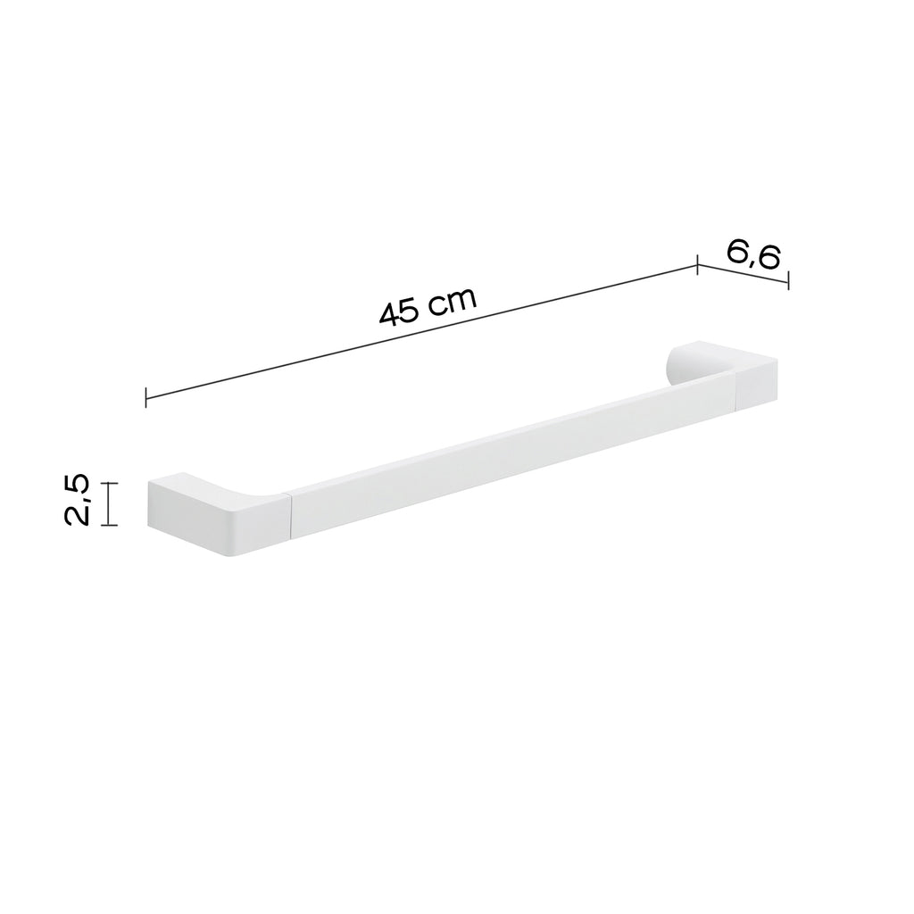Portasalviette a muro di Gedy serie Pirenei 45 cm - Bianco Matt