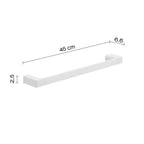 Portasalviette a muro di Gedy serie Pirenei 45 cm - Bianco Matt
