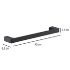 Portasalviette a muro di Gedy serie Pirenei 45 cm - Nero Matt