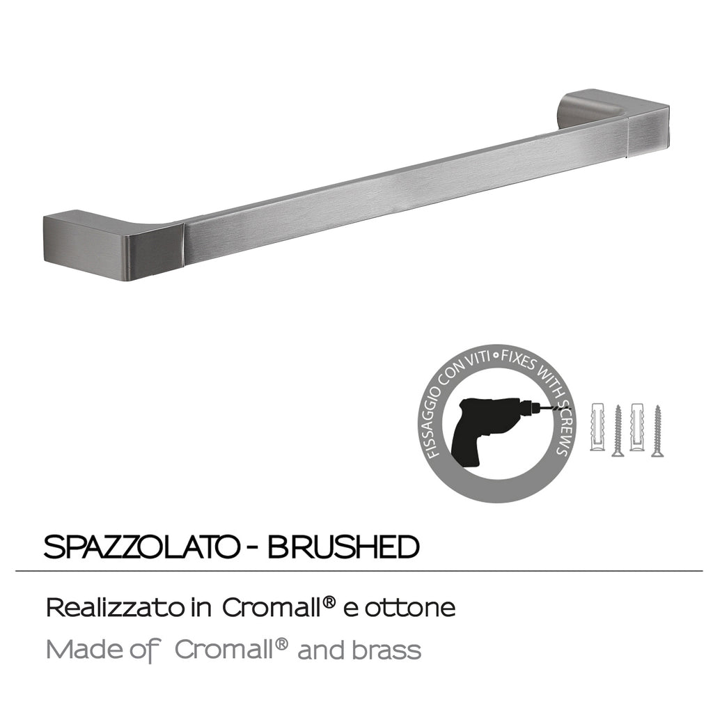 Portasalviette a muro di Gedy serie Pirenei 45 cm - Spazzolato