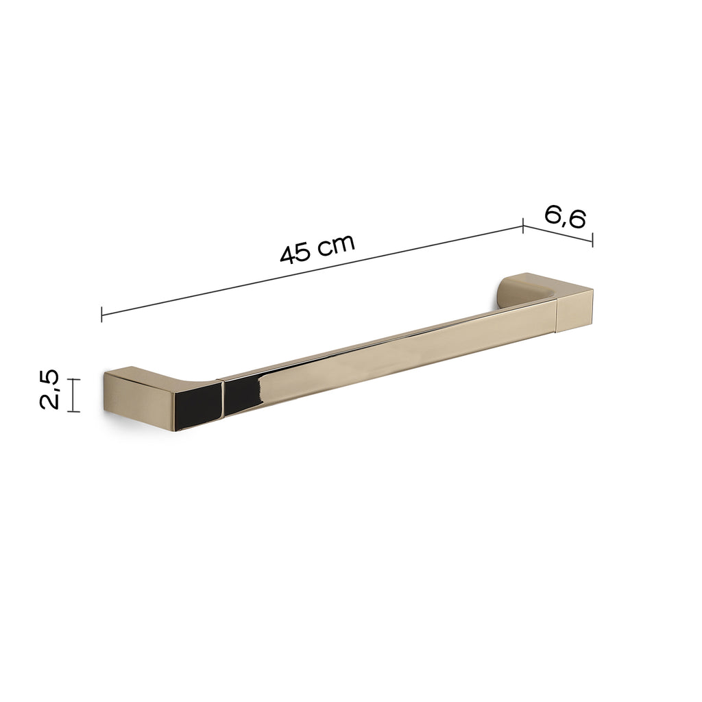 Portasalviette a muro di Gedy serie Pirenei 45 cm - Oro