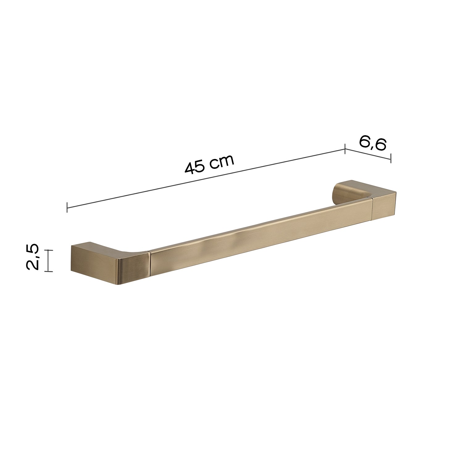 Portasalviette a muro di Gedy serie Pirenei 45 cm - Oro Matt