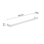 Portasalviette a muro di Gedy serie Pirenei 60 cm - Bianco Matt