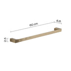 Portasalviette a muro di Gedy serie Pirenei 60 cm - Oro Matt