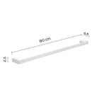Portasalviette a muro di Gedy serie Pirenei 80 cm - Bianco Matt