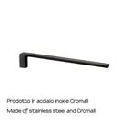 Portasalviette a muro fisso a 1 braccio Gedy serie Pirenei - Nero Matt