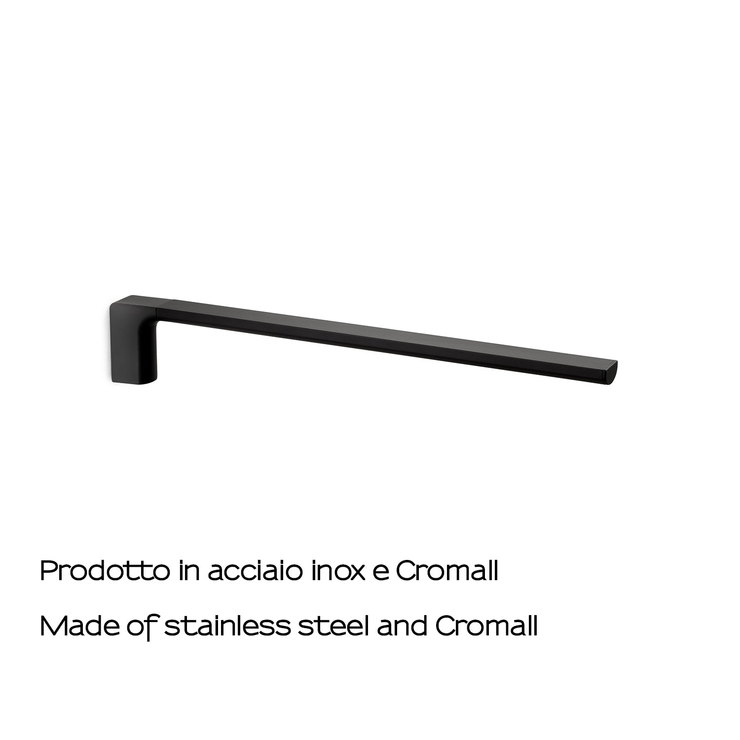 Portasalviette a muro fisso a 1 braccio Gedy serie Pirenei - Nero Matt