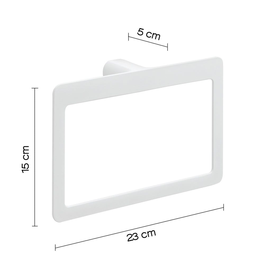 Portasalviette ad anello Gedy serie Pirenei - Bianco Matt