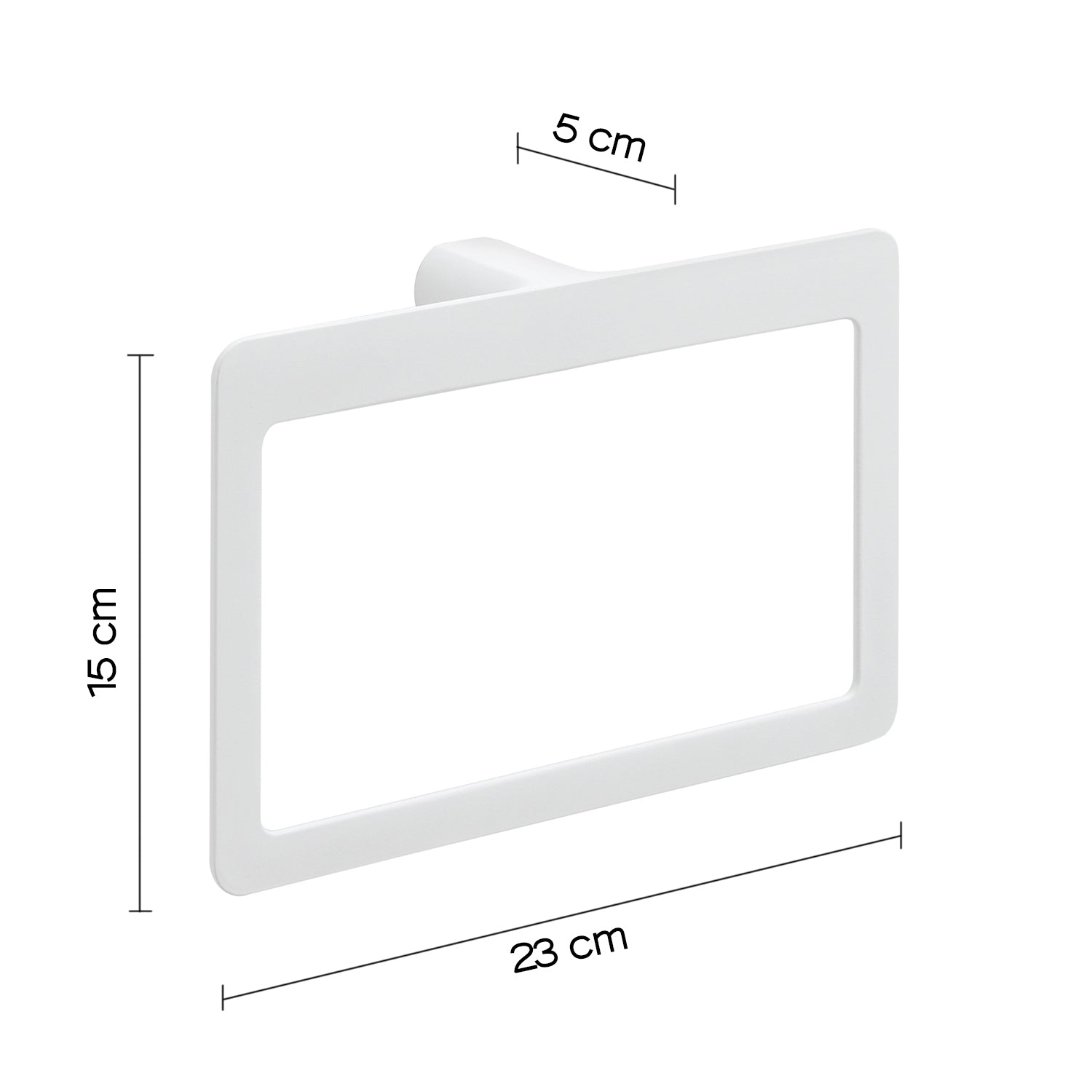 Portasalviette ad anello Gedy serie Pirenei - Bianco Matt