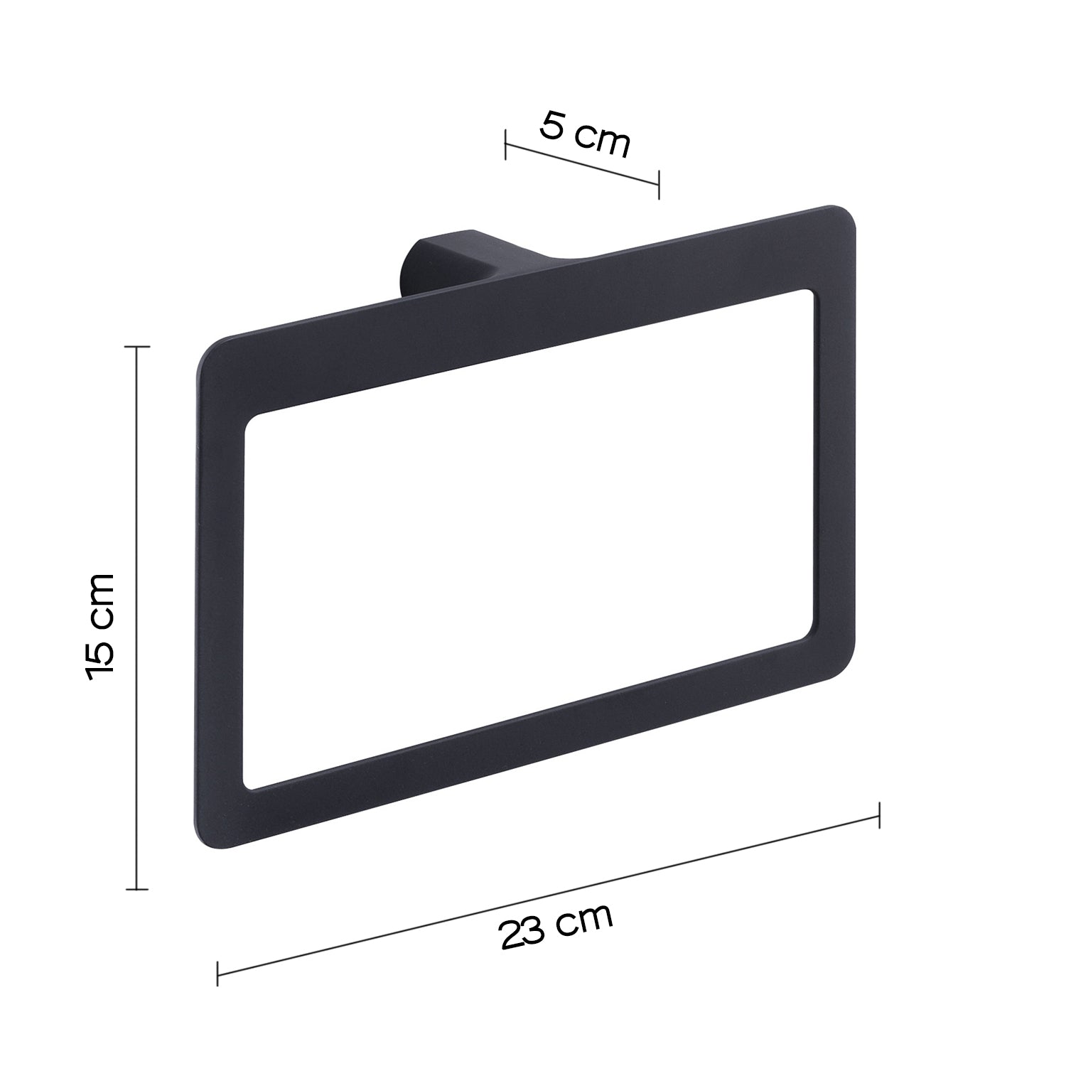 Portasalviette ad anello Gedy serie Pirenei - Nero Matt