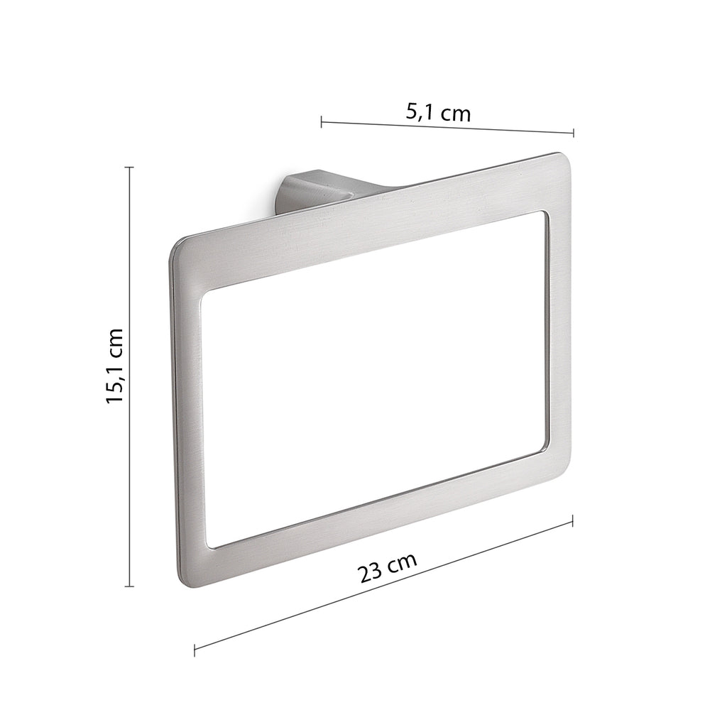 Portasalviette ad anello Gedy serie Pirenei - Spazzolato