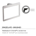 Portasalviette ad anello Gedy serie Pirenei - Spazzolato