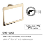 Portasalviette ad anello Gedy serie Pirenei - Oro