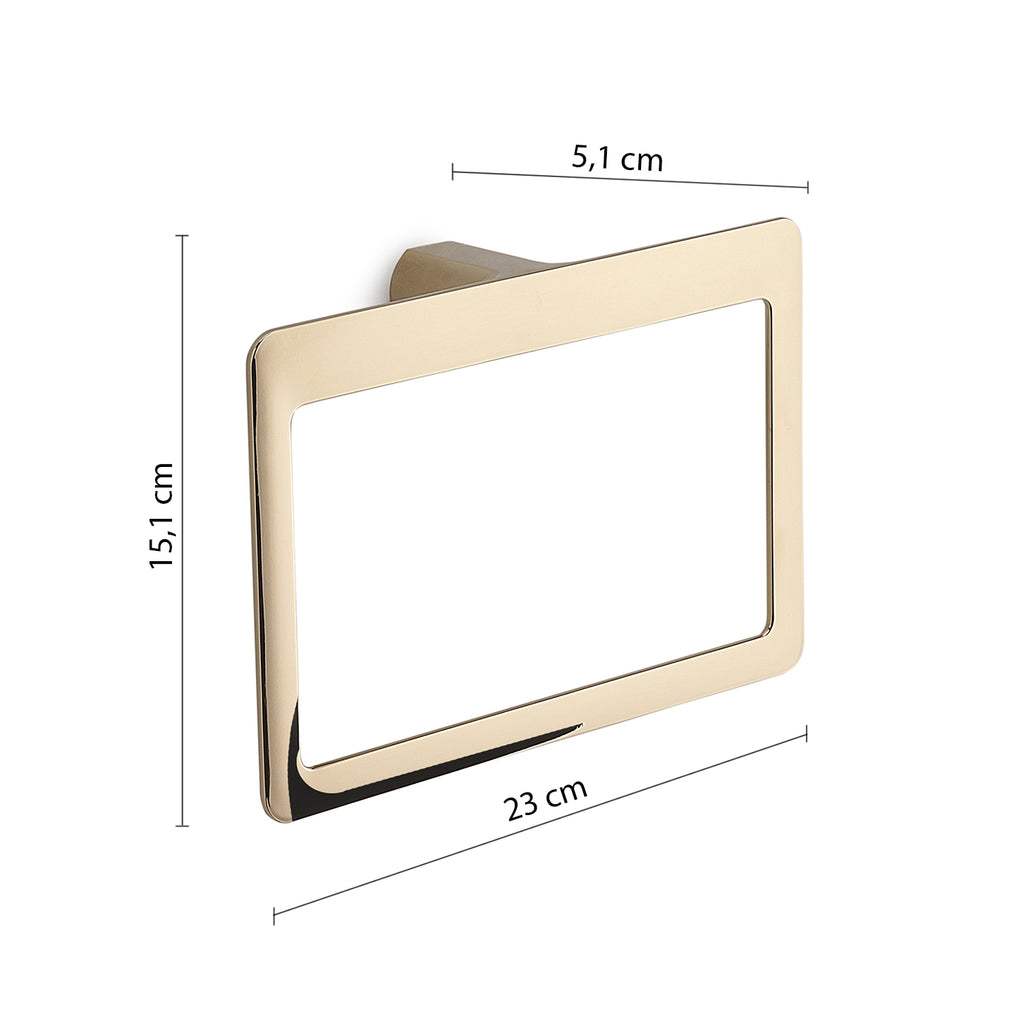 Portasalviette ad anello Gedy serie Pirenei - Oro