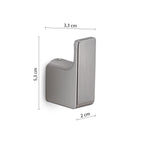 Appendiabiti 2 pezzi a muro Gedy serie Pirenei - Spazzolato