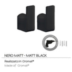 Appendini 2 pezzi a muro Gedy serie Pirenei - Nero Matt