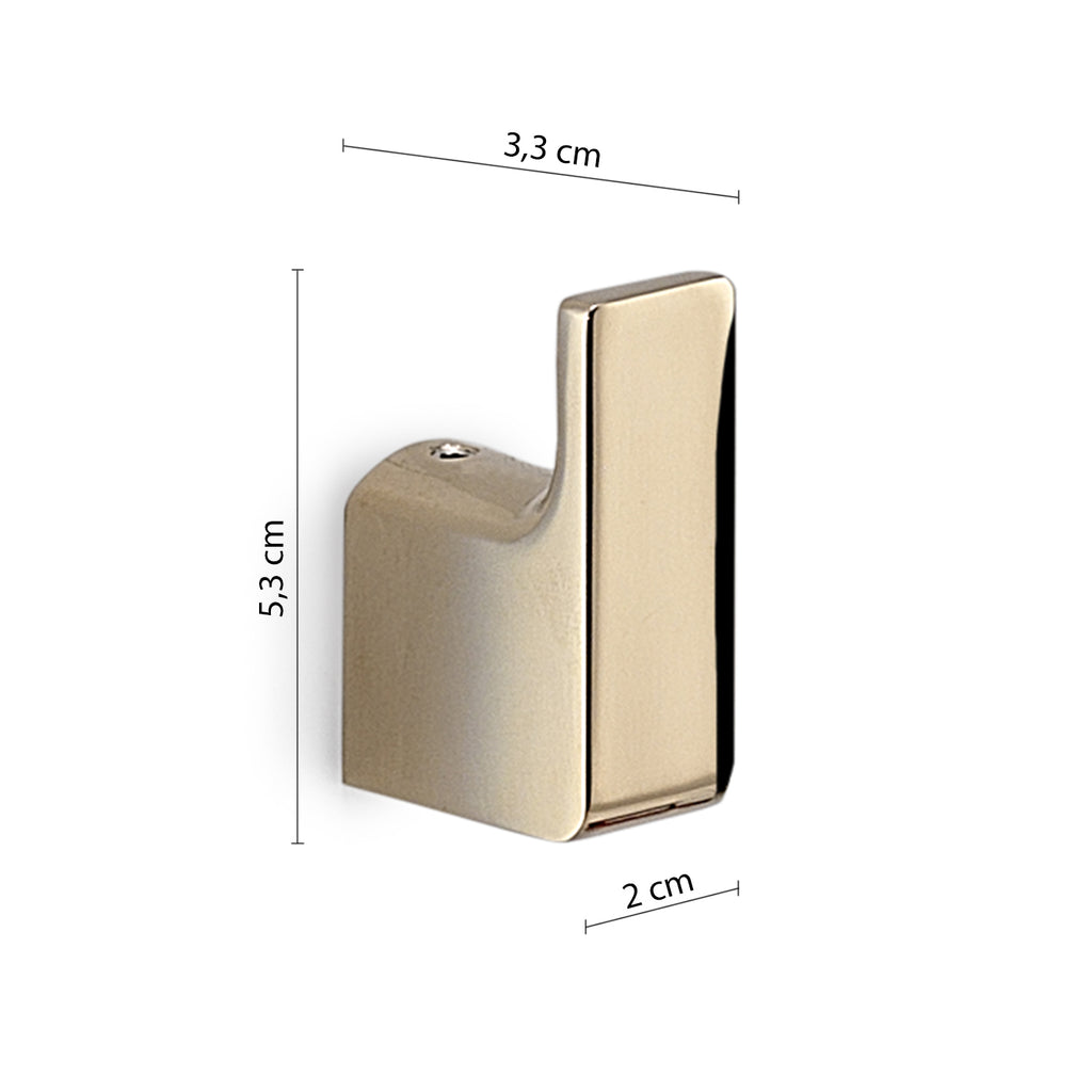 Appendiabiti 2 pezzi a muro Gedy serie Pirenei - Oro