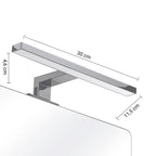 Lampada Led per specchio da 30 cm con attacco universale modello Madeira di Gedy - Cromato