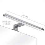 Lampada Led per specchio da 45 cm con attacco universale modello Madeira di Gedy - Cromato