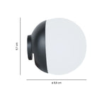 Lampada led tonda per specchio di Gedy modello Delos - Nero Matt