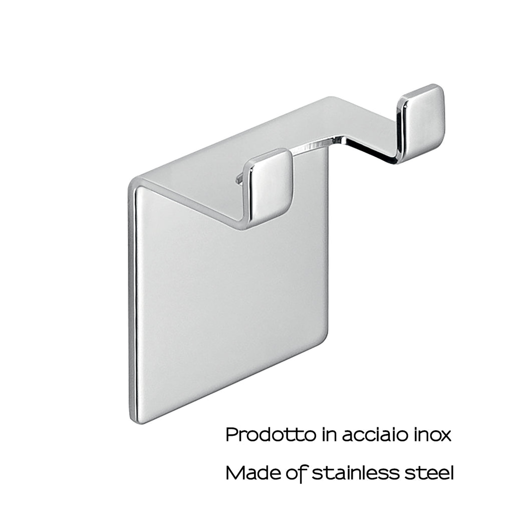 Porta tergivetro con biadesivo Gedy Egadi in Acciaio Inox - Cromato