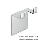 Porta tergivetro con biadesivo Gedy Egadi in Acciaio Inox - Cromato