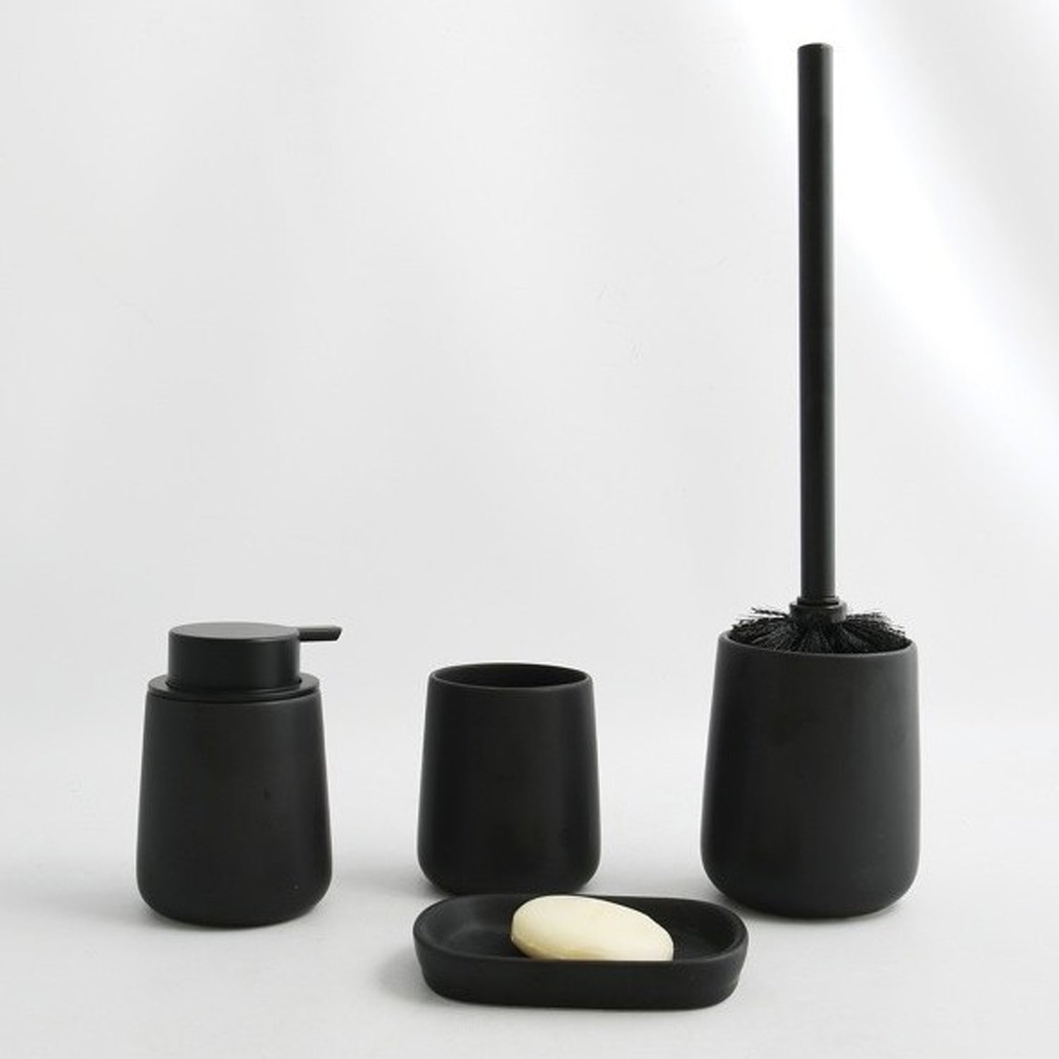 Portasapone modello Maonie in ceramica - Nero opaco