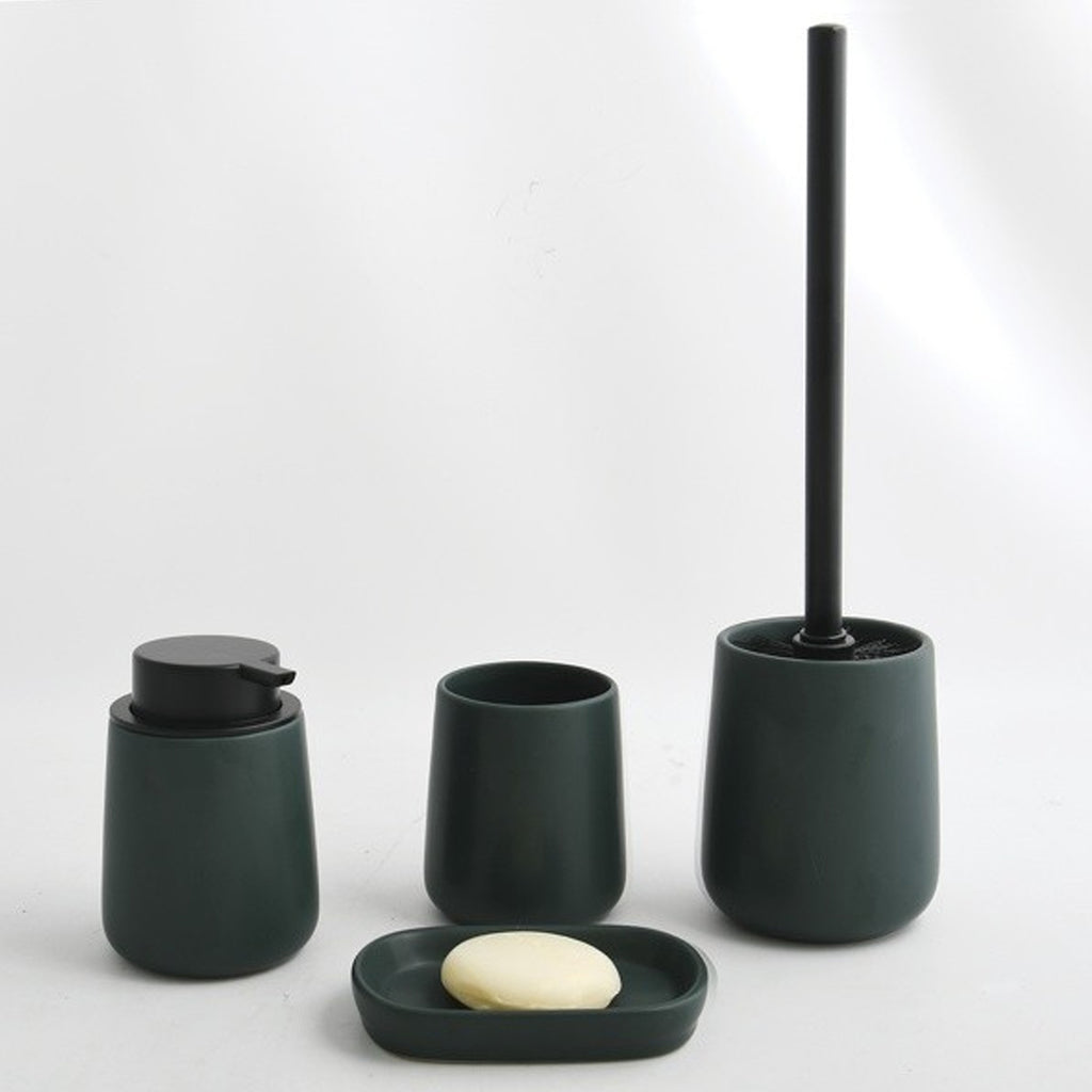 Scopino con supporto in ceramica modello Maonie - Verde Scuro