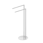 Piantana porta asciugamani Stile in acciaio con base ultra piatta - Cromo