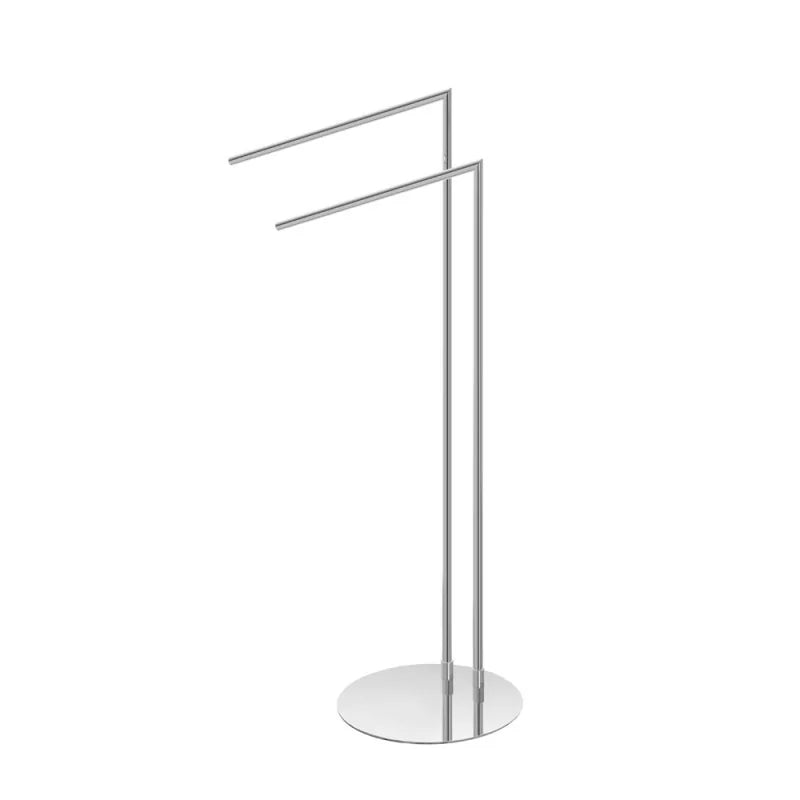 Piantana porta asciugamani Stile in acciaio con base ultra piatta - Cromo