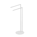 Piantana porta asciugamani Stile in acciaio con base ultra piatta - Bianco Opaco