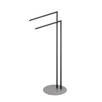 Piantana porta asciugamani Stile in acciaio con base ultra piatta - Nero Opaco