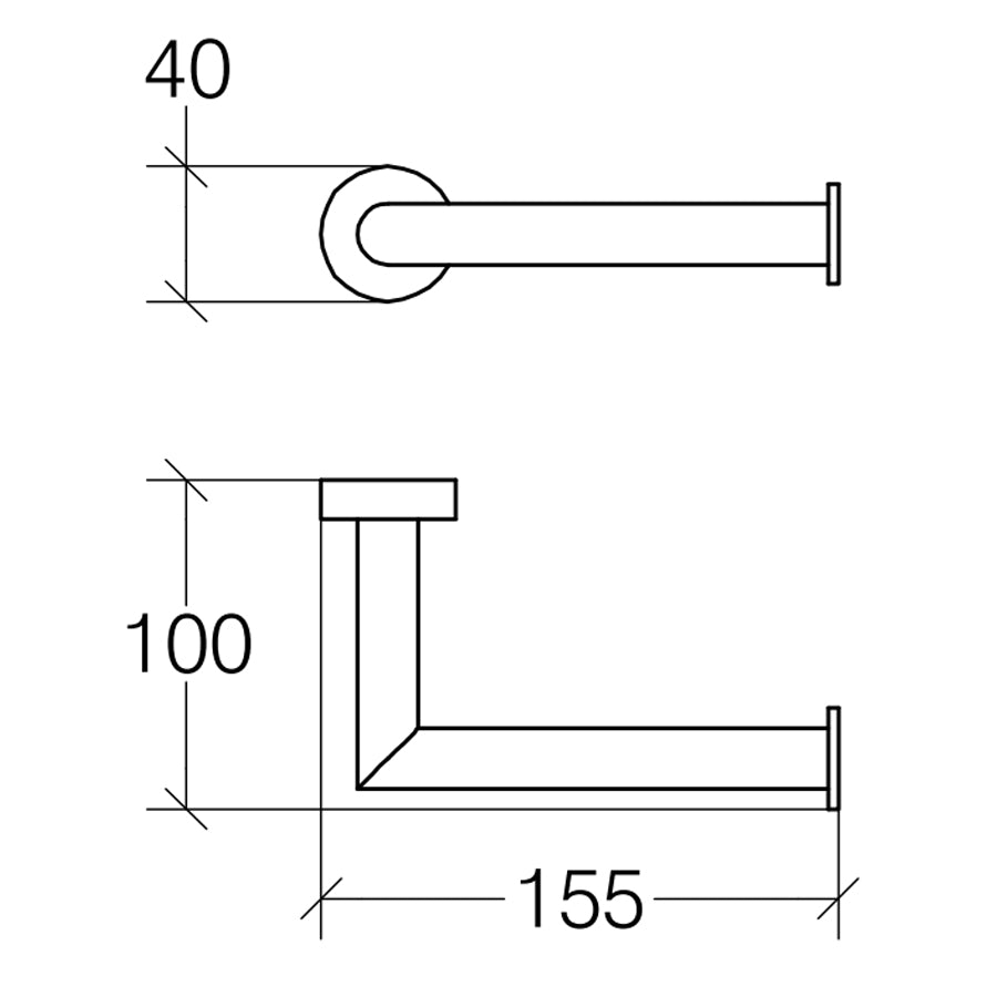 Portarotolo Lineabeta modello Baketo Ottone Verniciato Nero