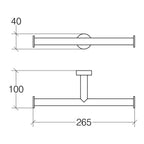 Portarotolo doppio Lineabeta collezione Baketo in ottone cromato