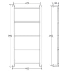 Scaletta porta asciugamani a muro Lineabeta Collezione Baketo in ottone verniciato nero