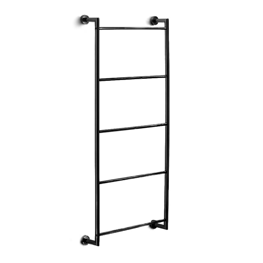 Scaletta porta asciugamani a muro Lineabeta Collezione Baketo in ottone verniciato nero