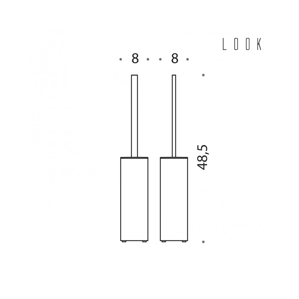 Porta scopino d'appoggio in ottone collezione Look  di Colombo Design