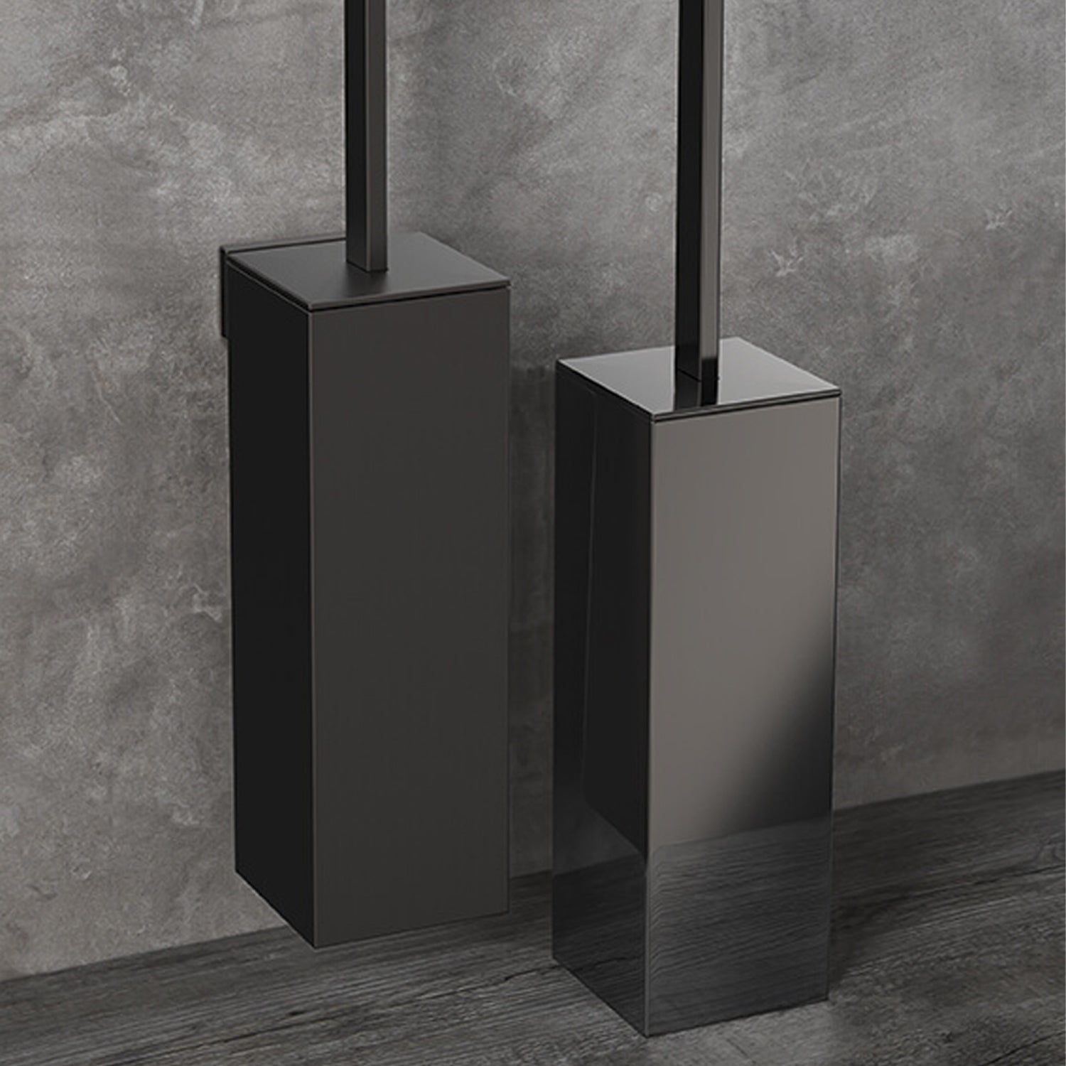 Porta scopino d'appoggio nero opaco collezione Look  di Colombo Design