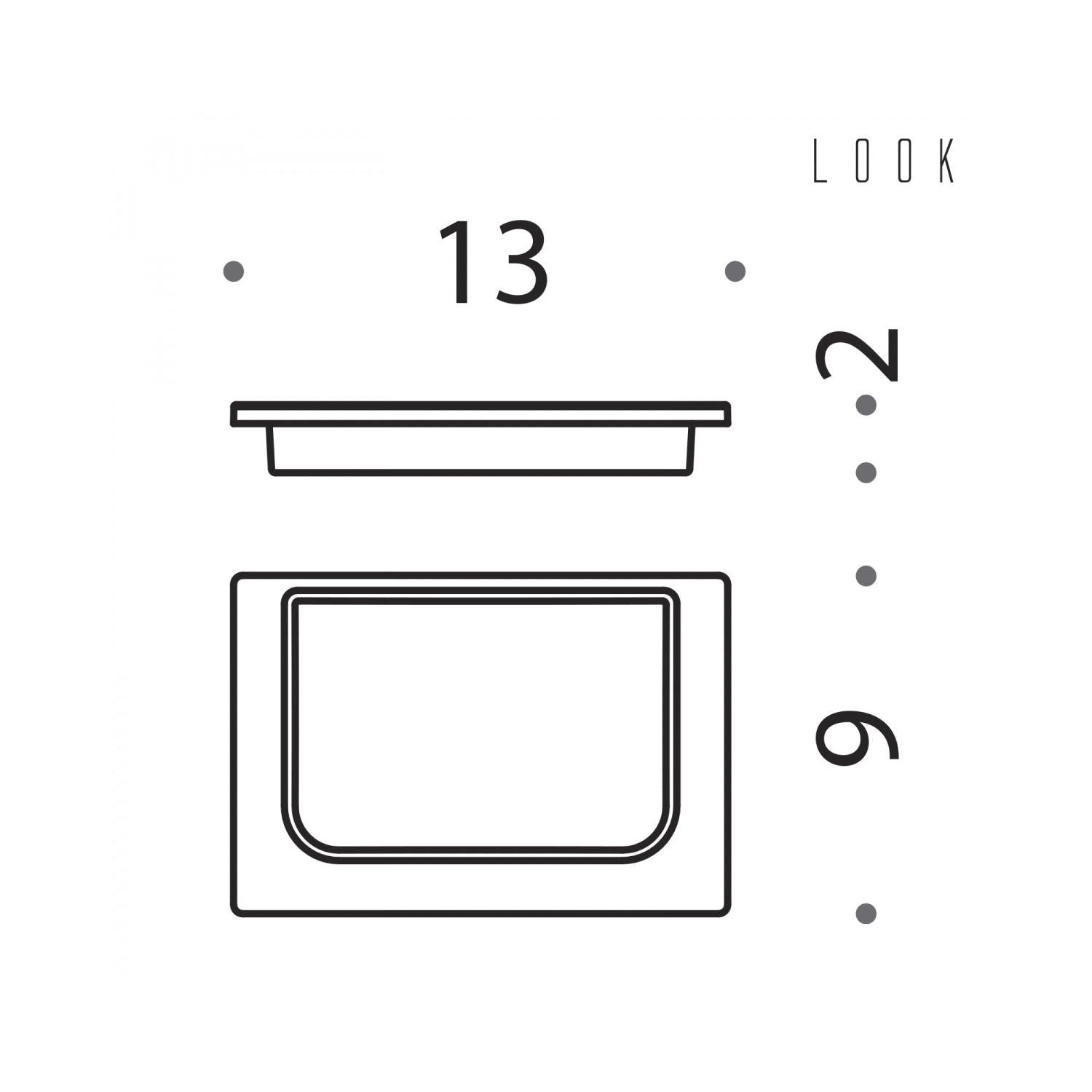 Porta sapone in vetro acidato collezione Look di Colombo Design