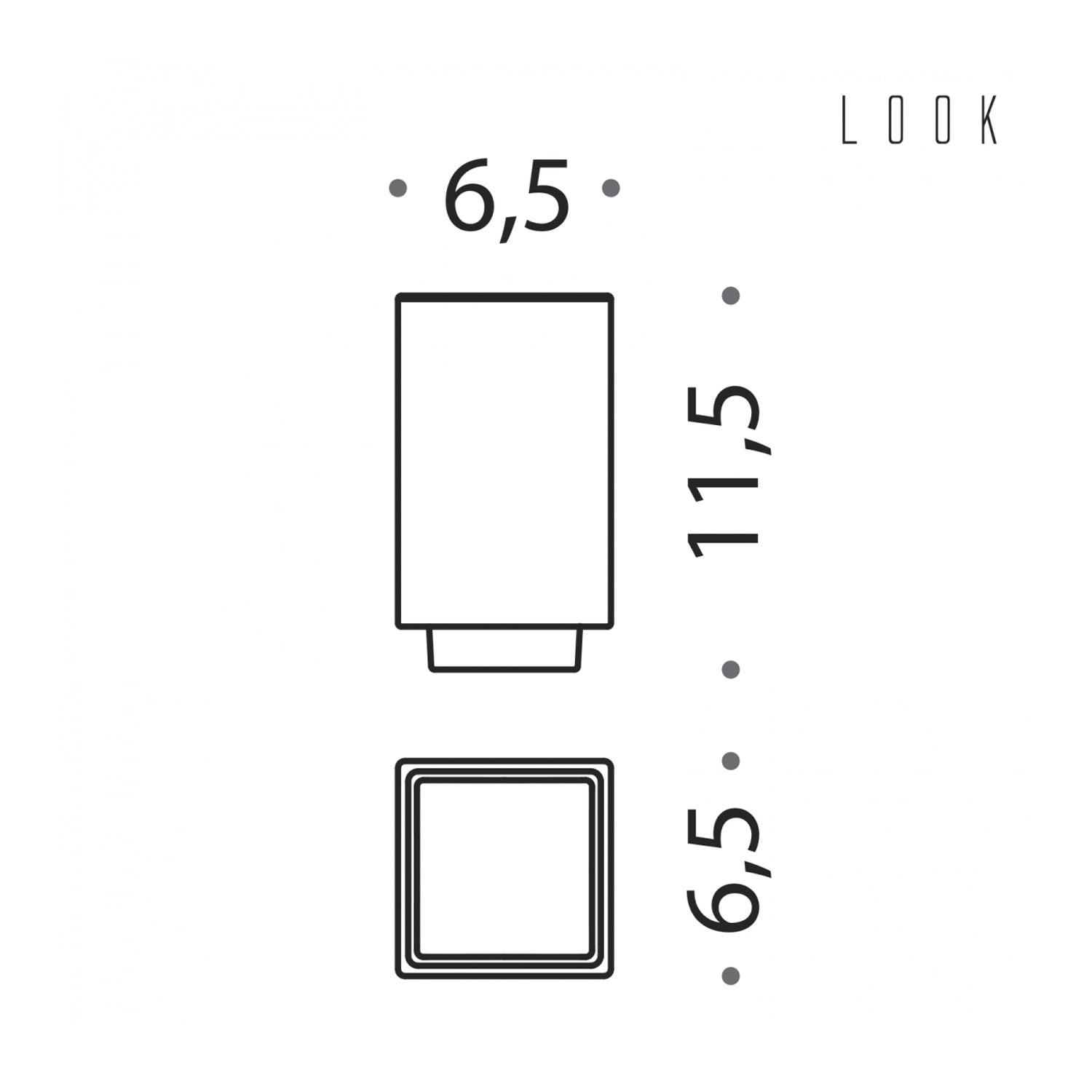 Bicchiere in vetro acidato collezione Look di Colombo Design